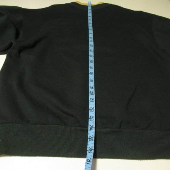 Morning Sun Vintage Grandma Sweatshirt Double Collar Dark Green Sunflower M - Picture 9 of 11